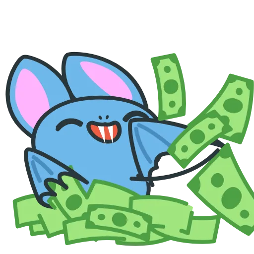 🤑 Эмодзи «Fang Bat» для Telegram