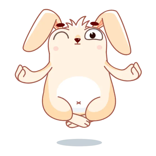 🧘‍♀ Эмодзи «Кролик Фантик Пасхальный» для Telegram