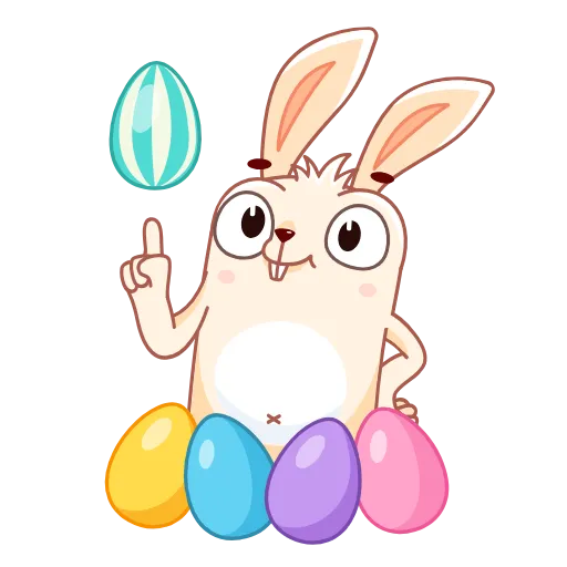 🥚 Эмодзи «Кролик Фантик Пасхальный» для Telegram