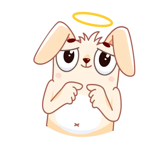 🥺 Эмодзи «Кролик Фантик Пасхальный» для Telegram