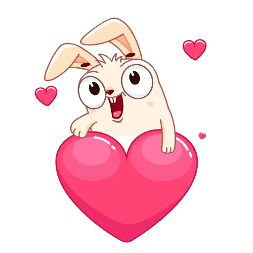 ❤️ Эмодзи «Кролик Фантик Пасхальный» для Telegram