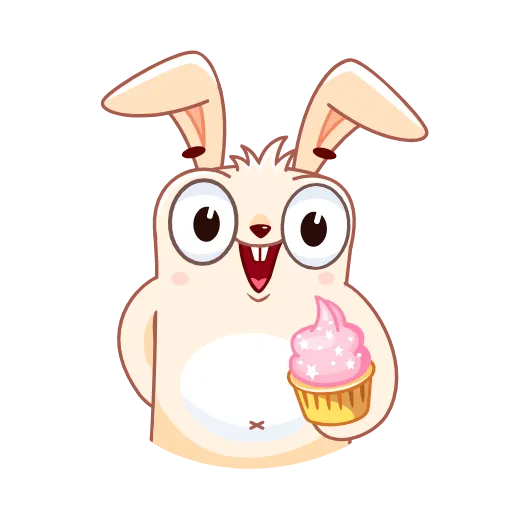 🧁 Эмодзи «Кролик Фантик Пасхальный» для Telegram