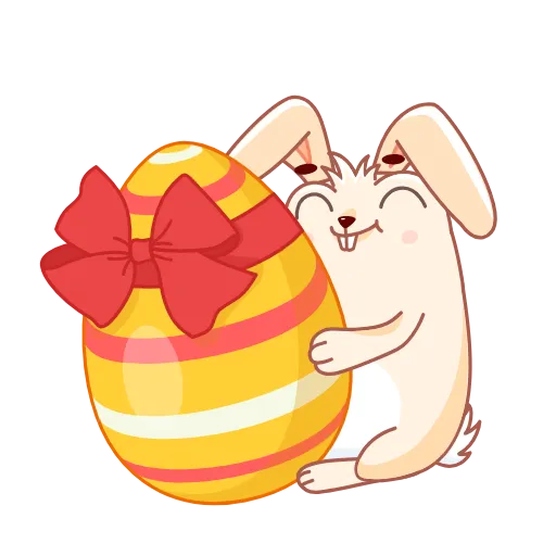 🥚 Эмодзи «Кролик Фантик Пасхальный» для Telegram