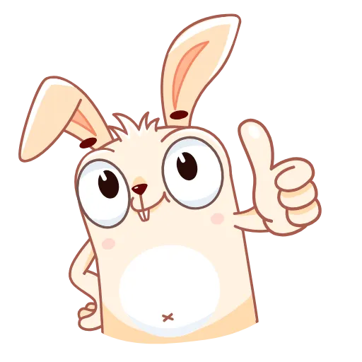 👍 Эмодзи «Кролик Фантик Пасхальный» для Telegram