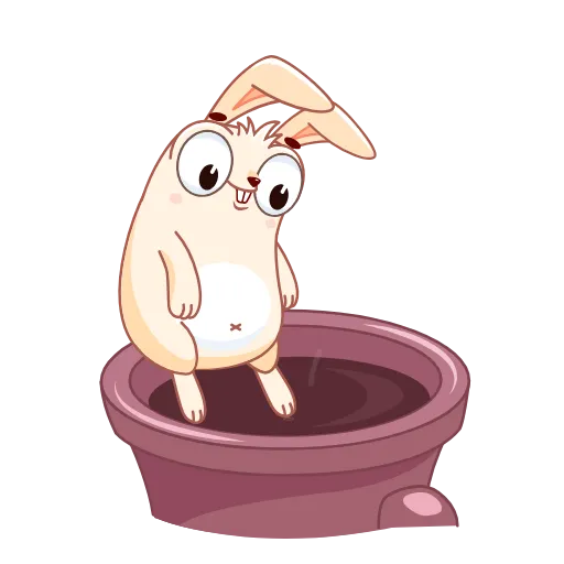 ☕ Эмодзи «Кролик Фантик Пасхальный» для Telegram