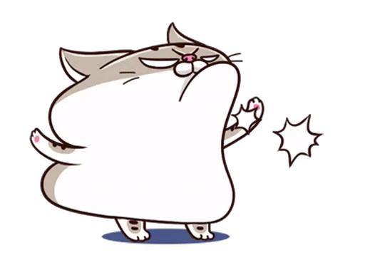 😡 Стикер «Fat Cat» для Telegram