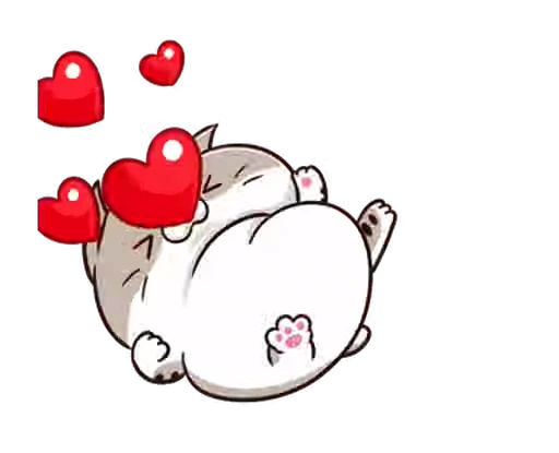 ❤️ Стикер «Fat Cat» для Telegram