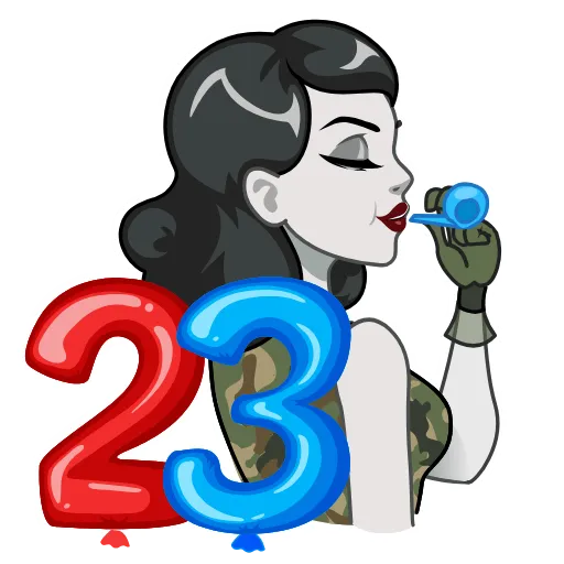 🥳 Эмодзи «23 Февраля» для Telegram