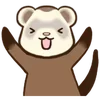 ✨ Эмодзи «Хорьки - эмоджи с миленькими хорёчками» для Telegram
