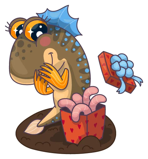 🎁 Стикер «Рыбка Илистый прыгун» для Telegram