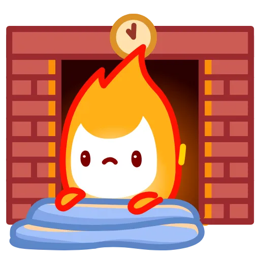 😴 Эмодзи «Маленький Огонёк» для Telegram