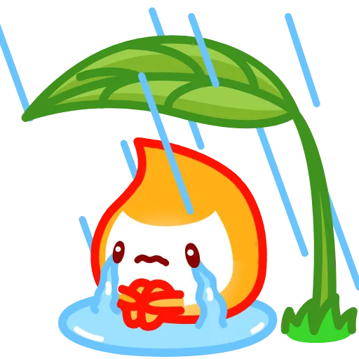 😭 Эмодзи «Маленький Огонёк» для Telegram