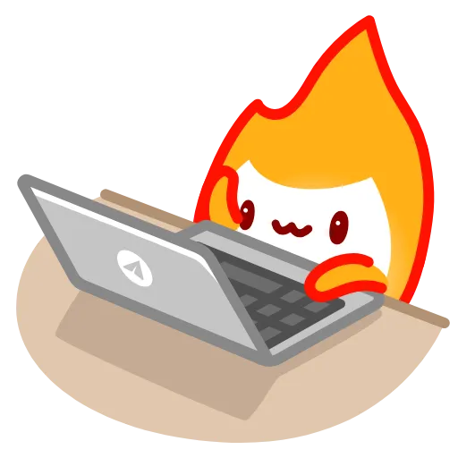💻 Эмодзи «Маленький Огонёк» для Telegram