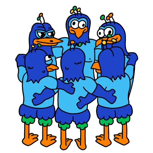 🦚 Стикер «Flockerz» для Telegram