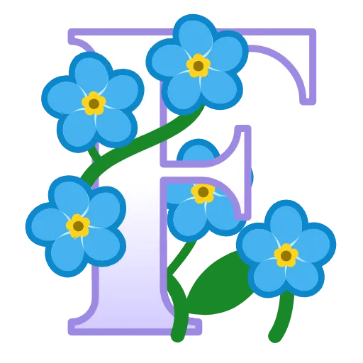 🔤 Эмодзи «Весенние буквы - английские и цифры» для Telegram