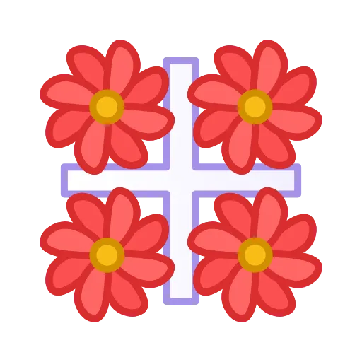 ➕ Эмодзи «Весенние буквы - английские и цифры» для Telegram
