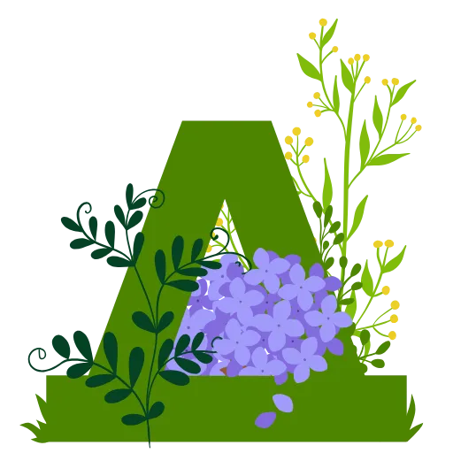 🪻 Эмодзи «Flowers Spring Letters» для Telegram