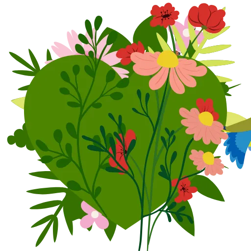 ❤️ Эмодзи «Flowers Spring Letters» для Telegram
