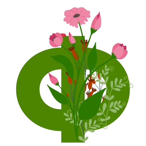 🌸 Эмодзи «Flowers Spring Letters» для Telegram