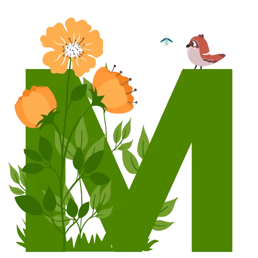 🐦‍⬛ Эмодзи «Flowers Spring Letters» для Telegram