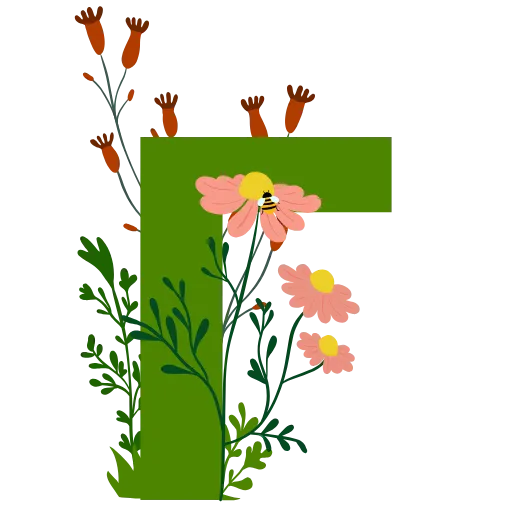 🐝 Эмодзи «Flowers Spring Letters» для Telegram