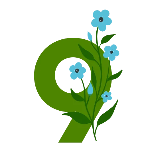 9️⃣ Эмодзи «Flowers Spring Letters» для Telegram