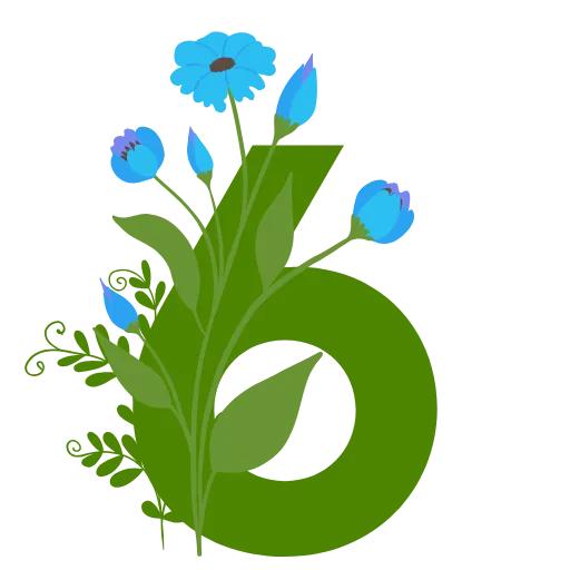 6️⃣ Эмодзи «Flowers Spring Letters» для Telegram