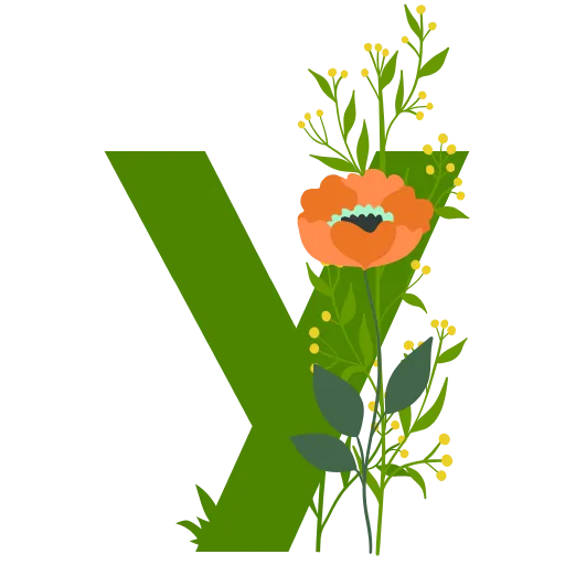 🪴 Эмодзи «Flowers Spring Letters» для Telegram
