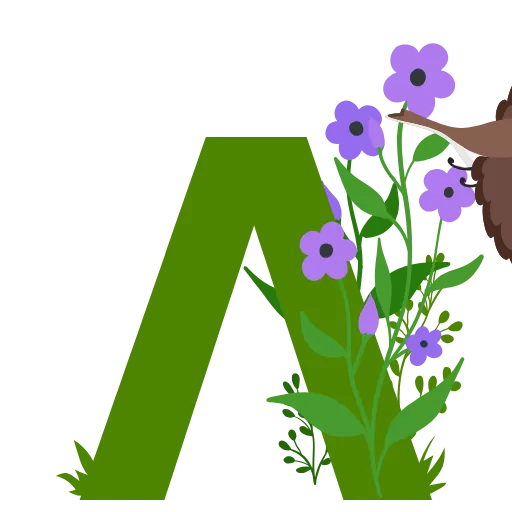 🕊️ Эмодзи «Flowers Spring Letters» для Telegram