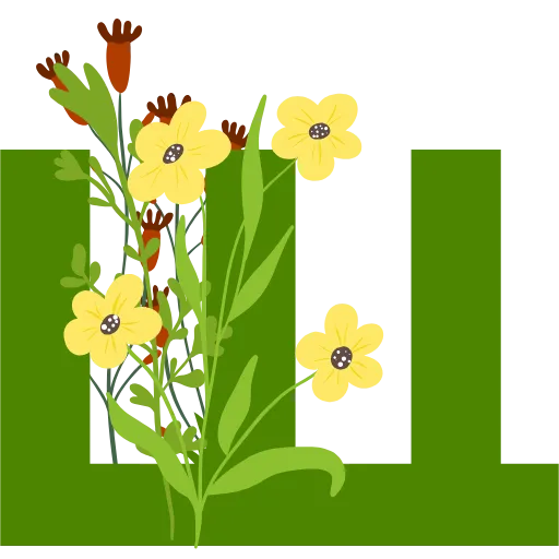🪷 Эмодзи «Flowers Spring Letters» для Telegram