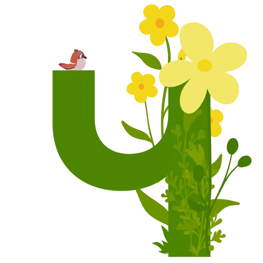 🌼 Эмодзи «Flowers Spring Letters» для Telegram