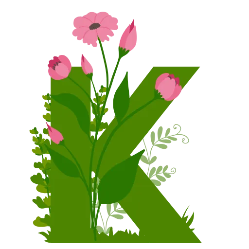 🌸 Эмодзи «Flowers Spring Letters» для Telegram