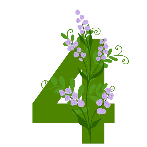 4️⃣ Эмодзи «Flowers Spring Letters» для Telegram