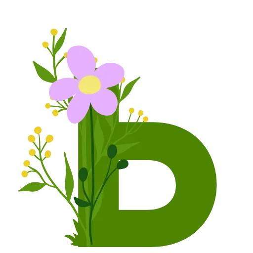 🪴 Эмодзи «Flowers Spring Letters» для Telegram