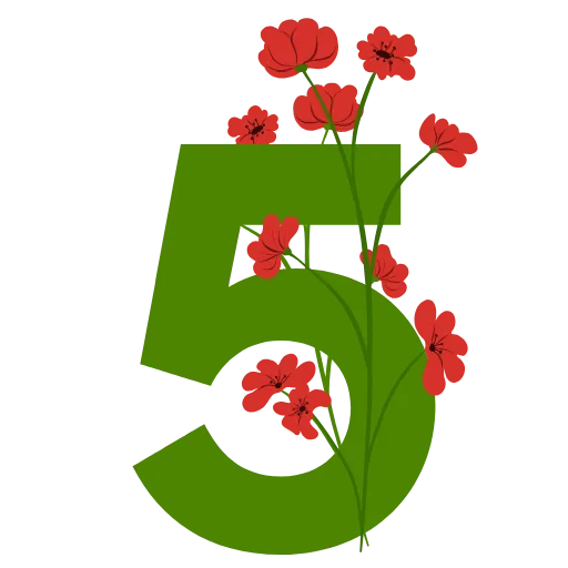 5️⃣ Эмодзи «Flowers Spring Letters» для Telegram