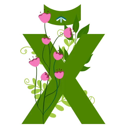 🌱 Эмодзи «Flowers Spring Letters» для Telegram