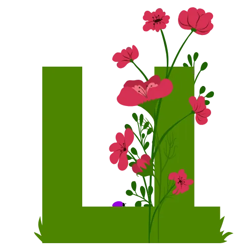 🌷 Эмодзи «Flowers Spring Letters» для Telegram