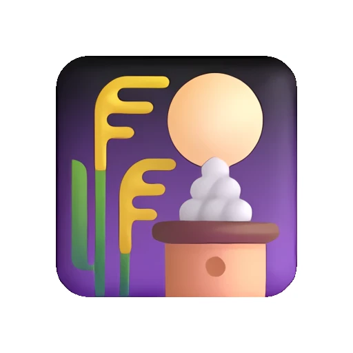 🎑 Стикер «Fluent Emoji» для Telegram