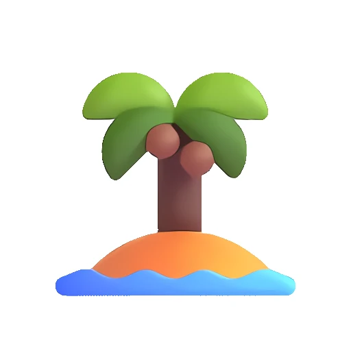🏝️ Стикер «Fluent Emoji» для Telegram