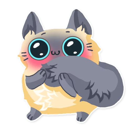 😳 Стикер «Cute fluffy Simi» для Telegram