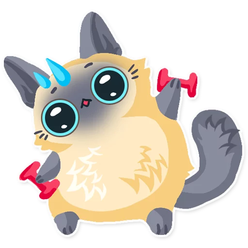 💪 Стикер «Cute fluffy Simi» для Telegram