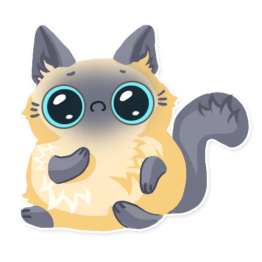 😟 Стикер «Cute fluffy Simi» для Telegram