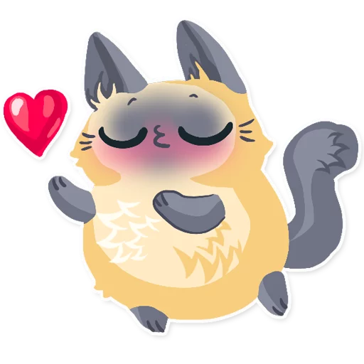 😚 Стикер «Cute fluffy Simi» для Telegram