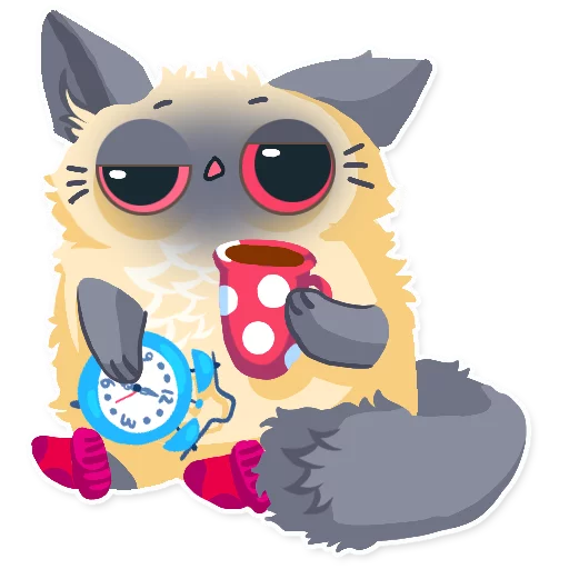 😖 Стикер «Cute fluffy Simi» для Telegram