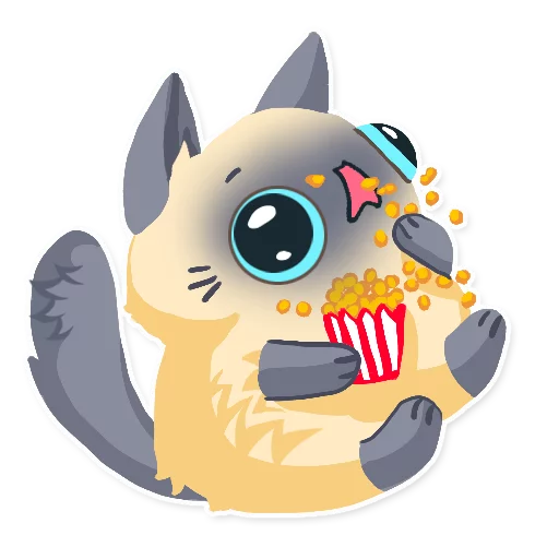 😄 Стикер «Cute fluffy Simi» для Telegram