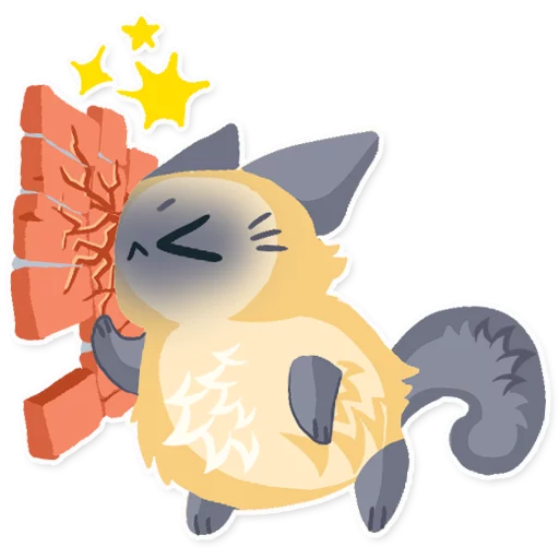 😣 Стикер «Cute fluffy Simi» для Telegram