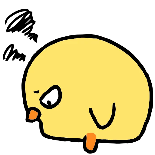 ☹️ Эмодзи «() Fluffy Chick» для Telegram