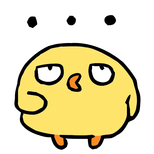 😐 Эмодзи «() Fluffy Chick» для Telegram