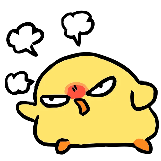 😤 Эмодзи «() Fluffy Chick» для Telegram