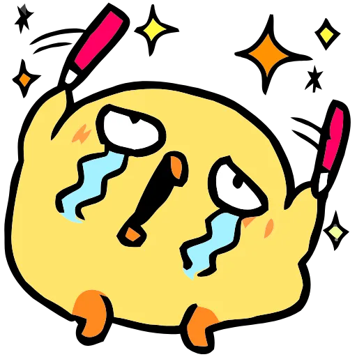 😭 Эмодзи «() Fluffy Chick» для Telegram